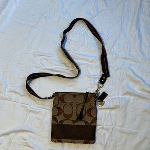 Coach Signature Crossbody purse brown
